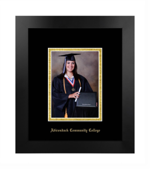 Adirondack Community College 5 x 7 Portrait Frame in Manhattan Black with Black & Gold Mats