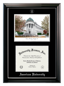 College Diploma Frames With Lithograph | Diploma with Campus Image