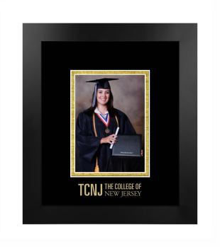 5 x 7 Portrait Frame in Manhattan Black with Black & Gold Mats