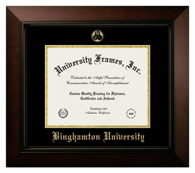 Diploma Frame in Legacy Black Cherry with Black & Gold Mats for DOCUMENT: 8 1/2"H X 11"W  