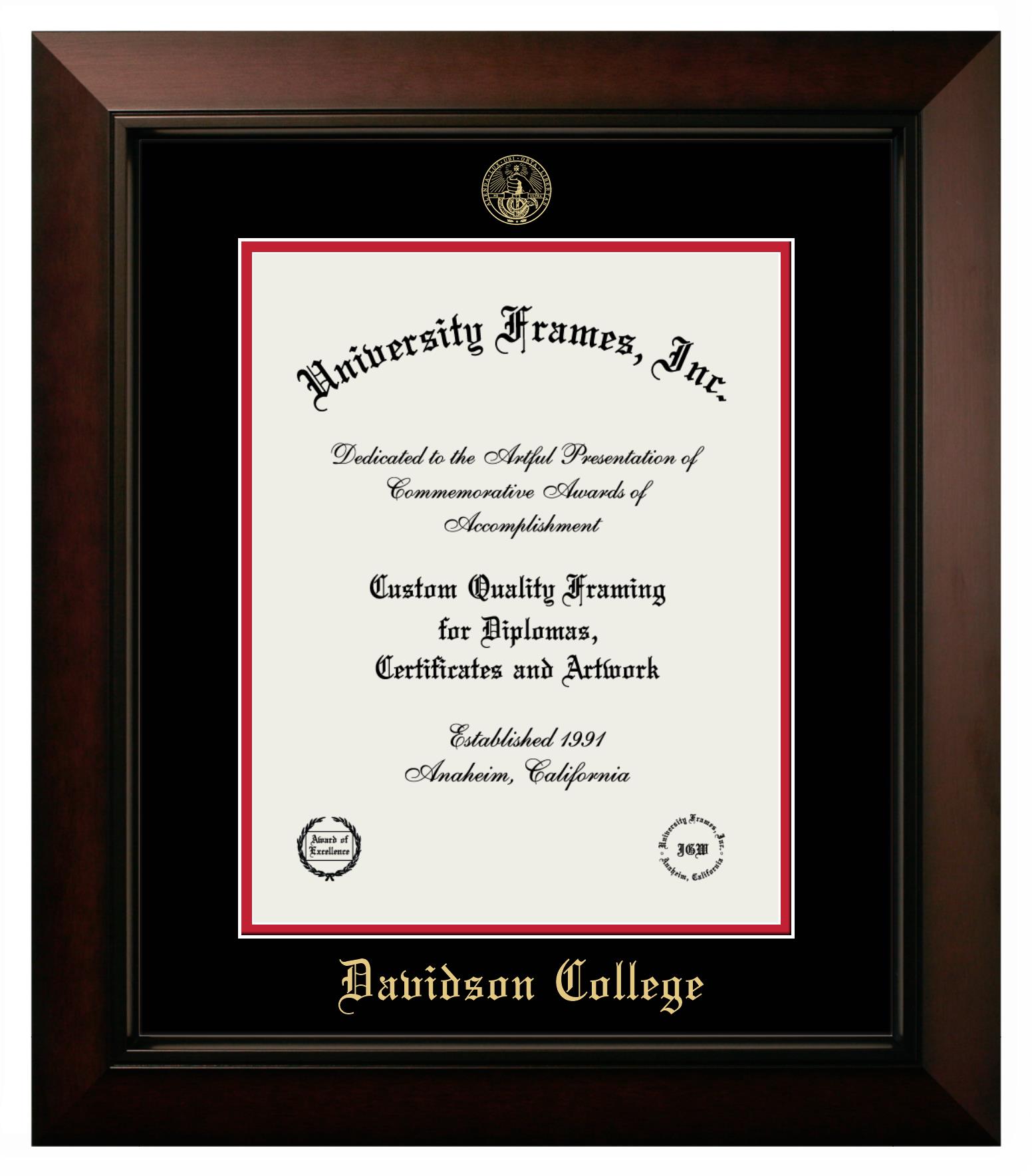 Vincennes University Diploma Frame in Legacy Black Cherry with
