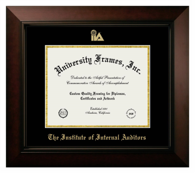 Diploma Frame in Legacy Black Cherry with Black & Gold Mats for DOCUMENT: 8 1/2"H X 11"W  