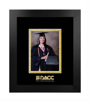 5 x 7 Portrait Frame in Manhattan Black with Black & Gold Mats