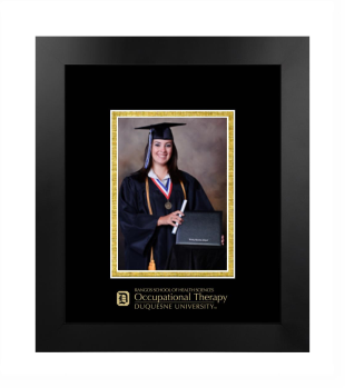 5 x 7 Portrait Frame in Manhattan Black with Black & Gold Mats