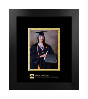 5 x 7 Portrait Frame in Manhattan Black with Black & Gold Mats