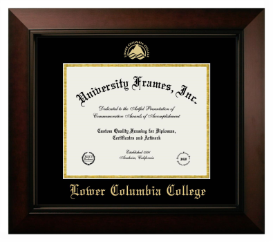 Diploma Frame in Legacy Black Cherry with Black & Gold Mats for DOCUMENT: 8 1/2"H X 11"W  