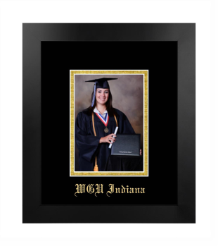 5 x 7 Portrait Frame in Manhattan Black with Black & Gold Mats