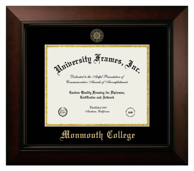 Diploma Frame in Legacy Black Cherry with Black & Gold Mats for DOCUMENT: 8 1/2"H X 11"W  