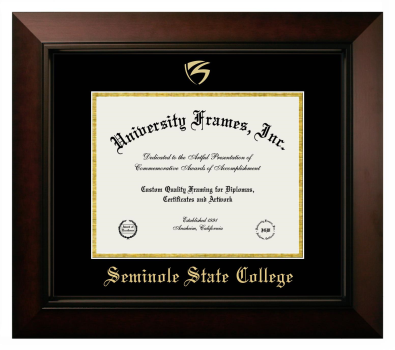 Diploma Frame in Legacy Black Cherry with Black & Gold Mats for DOCUMENT: 8 1/2"H X 11"W  