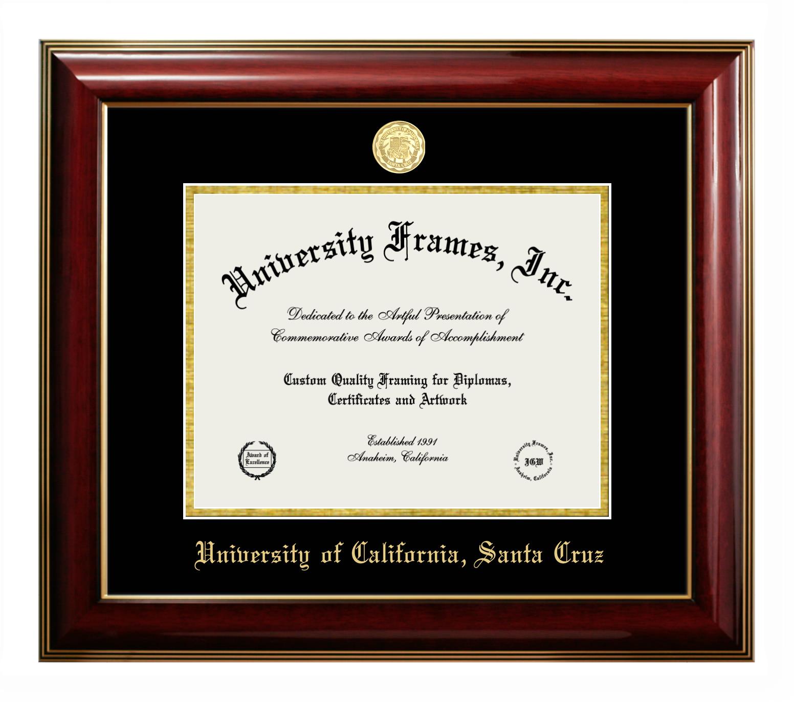 University of California Santa Cruz Diploma Frame in Executive