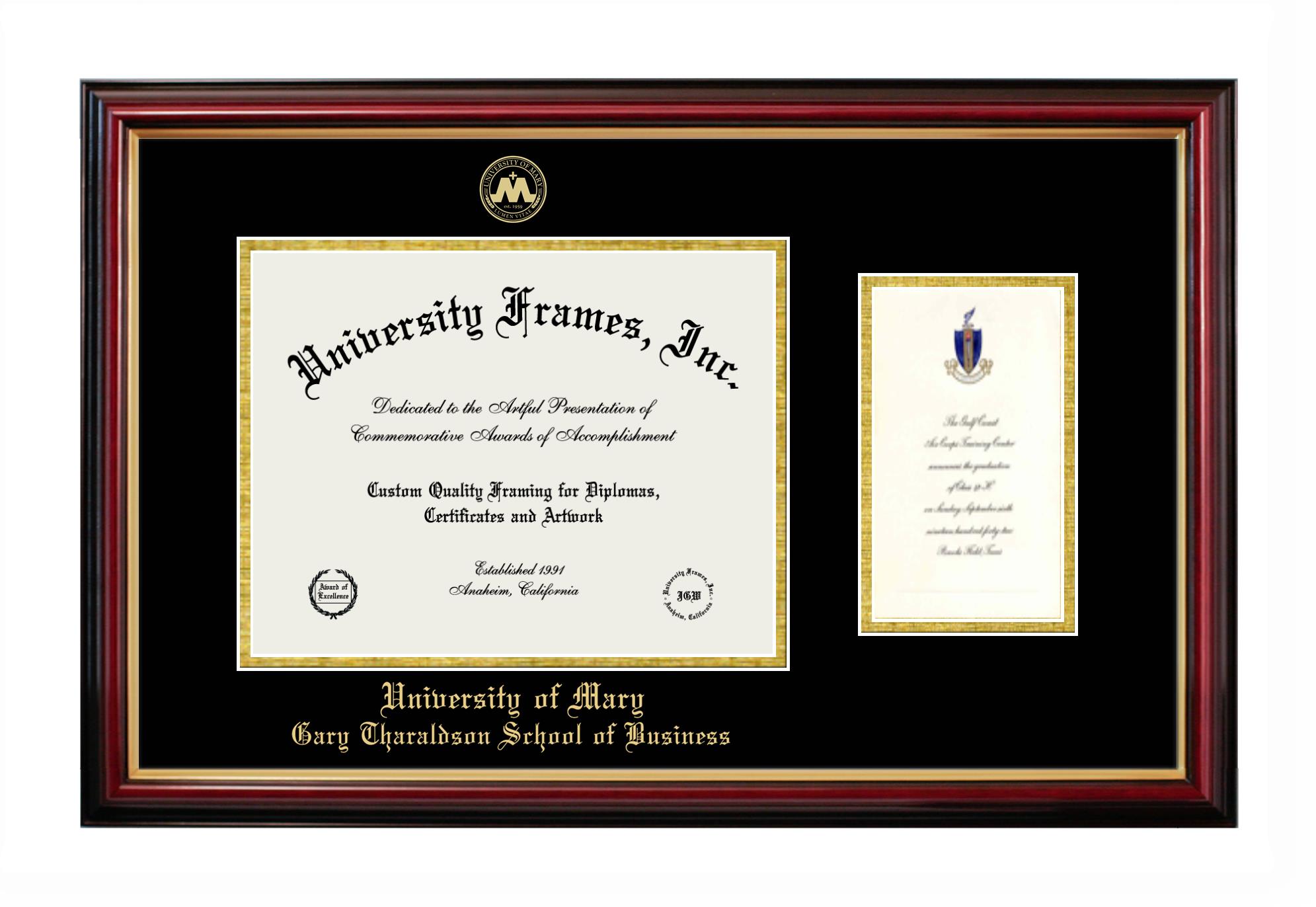 University of Mary Gary Tharaldson School of Business Diploma Frame ...