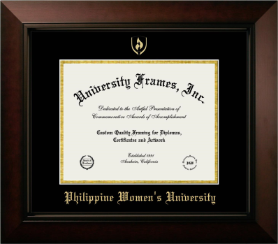 Diploma Frame in Legacy Black Cherry with Black & Gold Mats for DOCUMENT: 8 1/2"H X 11"W  