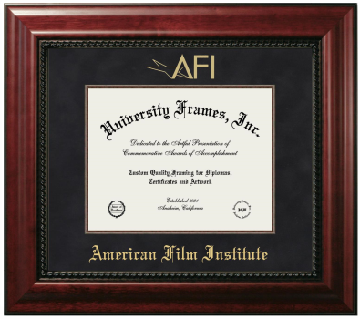 Diploma Frame in Executive with Mahogany Fillet with Black Suede Mat for DOCUMENT: 8 1/2"H X 11"W  