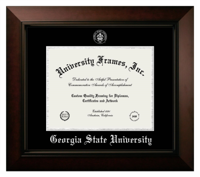 Diploma Frame in Legacy Black Cherry with Black & Silver Mats for DOCUMENT: 8 1/2"H X 11"W  