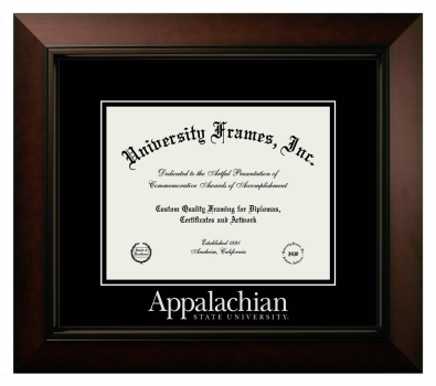 Diploma Frame in Legacy Black Cherry with Black & Black Mats for DOCUMENT: 8 1/2"H X 11"W  