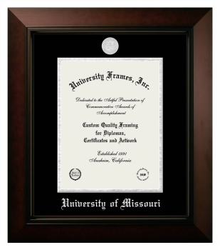 Diploma Frame in Legacy Black Cherry with Black & Silver Mats for  11"H X 8 1/2"W  