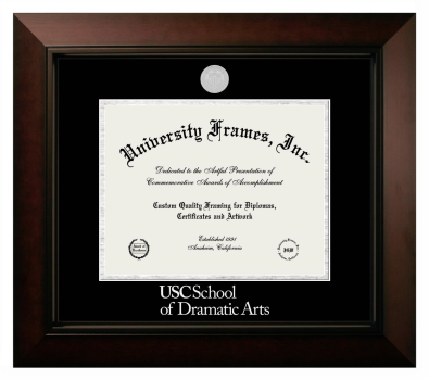 Diploma Frame in Legacy Black Cherry with Black & Silver Mats for DOCUMENT: 8 1/2"H X 11"W  