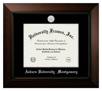 Diploma Frame in Legacy Black Cherry with Black & Silver Mats for DOCUMENT: 8 1/2"H X 11"W  