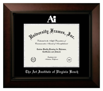 Diploma Frame in Legacy Black Cherry with Black & Silver Mats for DOCUMENT: 8 1/2"H X 11"W  