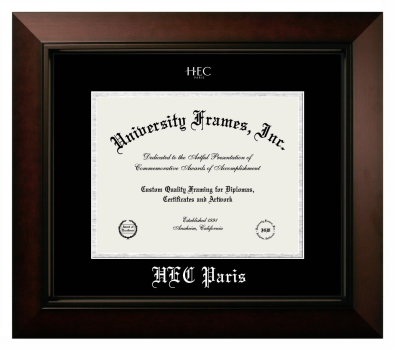 Diploma Frame in Legacy Black Cherry with Black & Silver Mats for DOCUMENT: 8 1/2"H X 11"W  