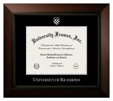 Diploma Frame in Legacy Black Cherry with Black & Silver Mats for DOCUMENT: 8 1/2"H X 11"W  