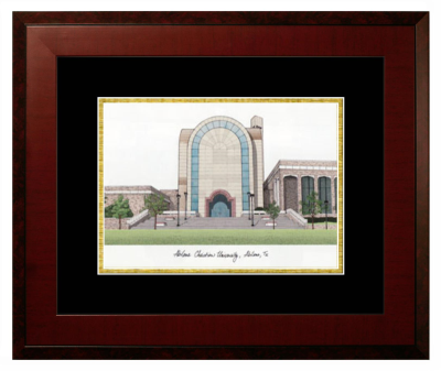 Lithograph Only Frame in Honors Mahogany with Black & Gold Mats