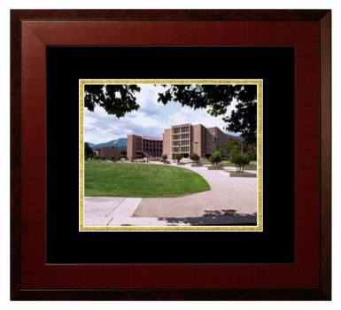 Lithograph Only Frame in Honors Mahogany with Black & Gold Mats