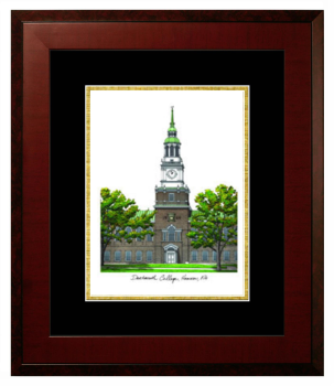 Lithograph Only Frame in Honors Mahogany with Black & Gold Mats