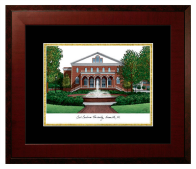 Lithograph Only Frame in Honors Mahogany with Black & Gold Mats