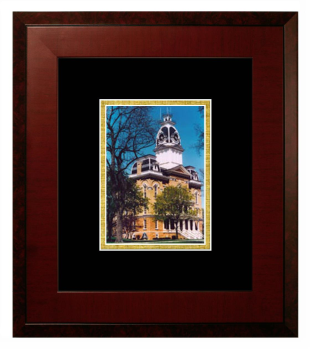 Lithograph Only Frame in Honors Mahogany with Black & Gold Mats