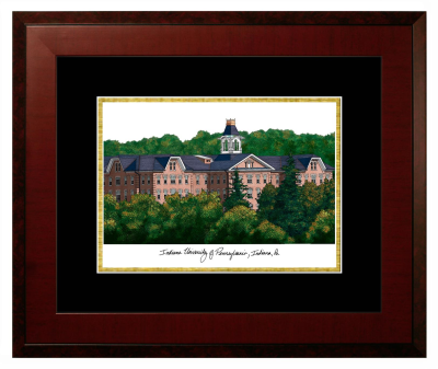 Lithograph Only Frame in Honors Mahogany with Black & Gold Mats