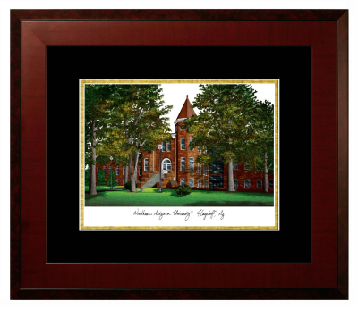 Lithograph Only Frame in Honors Mahogany with Black & Gold Mats