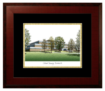 Lithograph Only Frame in Honors Mahogany with Black & Gold Mats