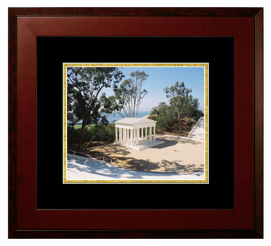 Lithograph Only Frame in Honors Mahogany with Black & Gold Mats