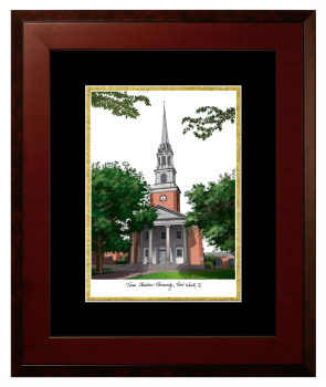 Lithograph Only Frame in Honors Mahogany with Black & Gold Mats