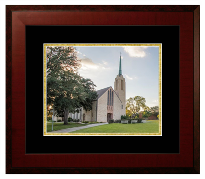 Lithograph Only Frame in Honors Mahogany with Black & Gold Mats