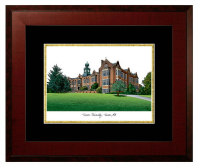 Lithograph Only Frame in Honors Mahogany with Black & Gold Mats