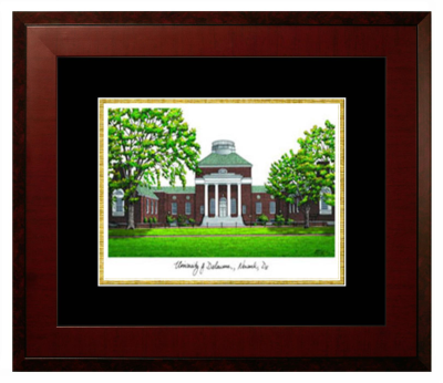 Lithograph Only Frame in Honors Mahogany with Black & Gold Mats