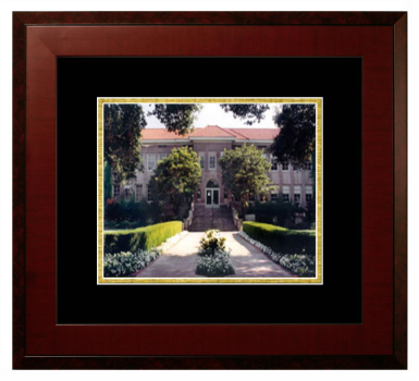 Lithograph Only Frame in Honors Mahogany with Black & Gold Mats