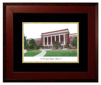 Lithograph Only Frame in Honors Mahogany with Black & Gold Mats