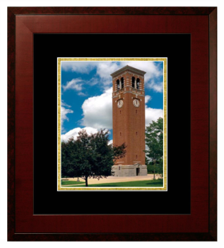 Lithograph Only Frame in Honors Mahogany with Black & Gold Mats