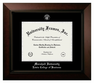 Diploma Frame in Legacy Black Cherry with Black & Silver Mats for DOCUMENT: 8 1/2"H X 11"W  