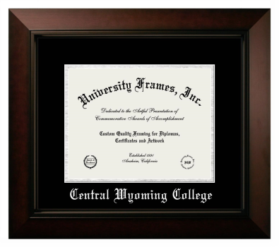 Diploma Frame in Legacy Black Cherry with Black & Silver Mats for DOCUMENT: 8 1/2"H X 11"W  