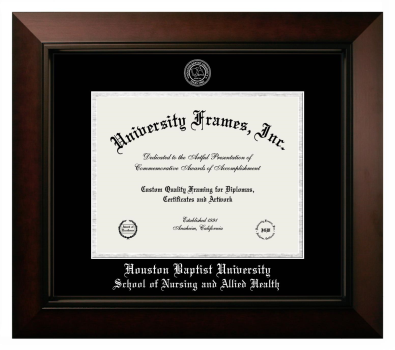 Diploma Frame in Legacy Black Cherry with Black & Silver Mats for DOCUMENT: 8 1/2"H X 11"W  