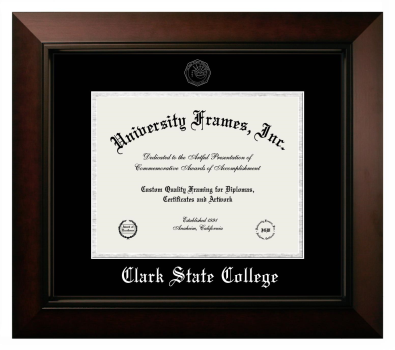 Diploma Frame in Legacy Black Cherry with Black & Silver Mats for DOCUMENT: 8 1/2"H X 11"W  