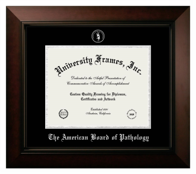 Diploma Frame in Legacy Black Cherry with Black & Silver Mats for DOCUMENT: 8 1/2"H X 11"W  