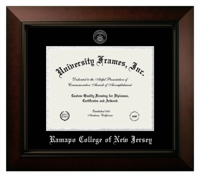 Diploma Frame in Legacy Black Cherry with Black & Silver Mats for DOCUMENT: 8 1/2"H X 11"W  