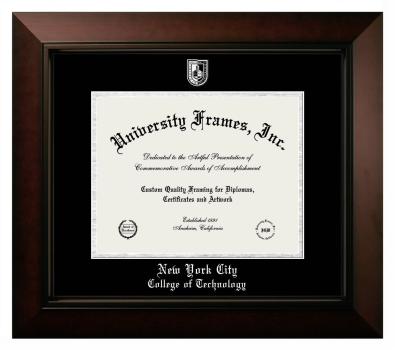 Diploma Frame in Legacy Black Cherry with Black & Silver Mats for DOCUMENT: 8 1/2"H X 11"W  