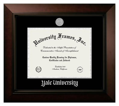 Diploma Frame in Legacy Black Cherry with Black & Silver Mats for DOCUMENT: 8 1/2"H X 11"W  