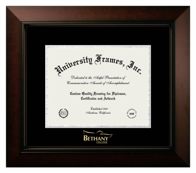 Diploma Frame in Legacy Black Cherry with Black & Silver Mats for DOCUMENT: 8 1/2"H X 11"W  